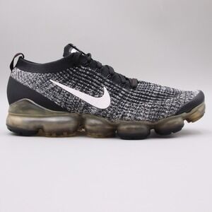Nike Air VaporMax Flyknit 3 Oreo Gray Black Mens Size 11.5 US Running Sneakers